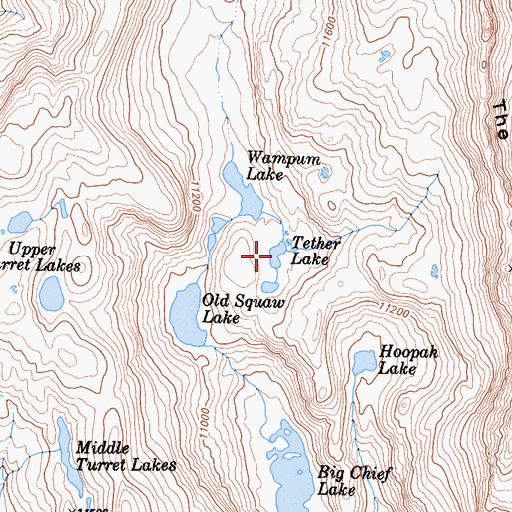 Topographic Map of Tether Lake, CA