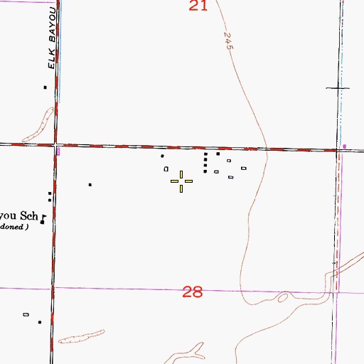 Topographic Map of Silver Oaks Dairy, CA