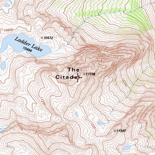 Topographic Map of The Citadel, CA