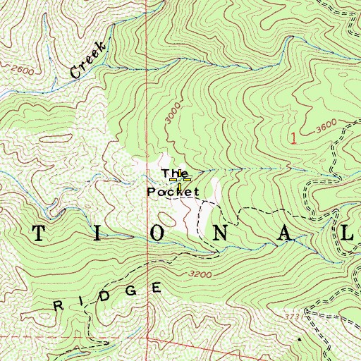 Topographic Map of The Pocket, CA