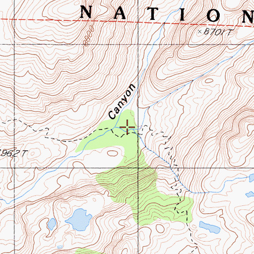 Topographic Map of Thompson Canyon, CA
