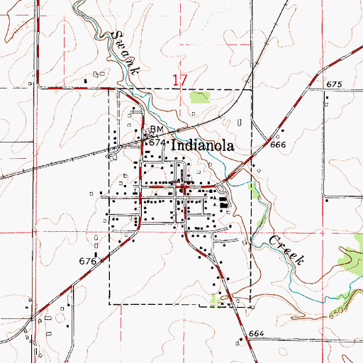 Topographic Map of Carroll Fire Protection District, IL