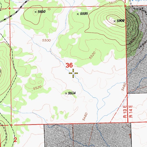 Topographic Map of Thompson Valley, CA