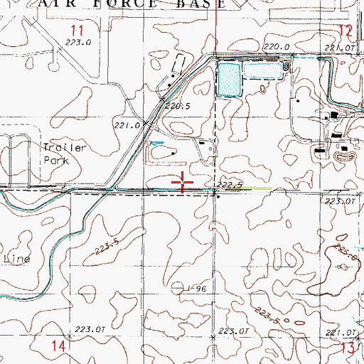 Topographic Map of Rantoul Fire Department Station 3 and Training Grounds, IL
