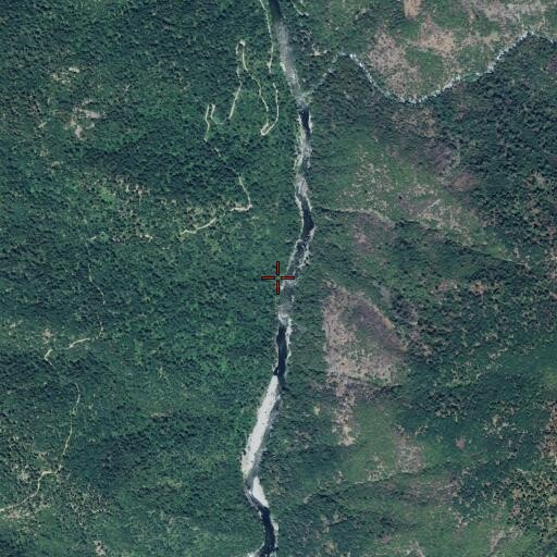 Aerial/Satellite Image of Tigus Creek, CA