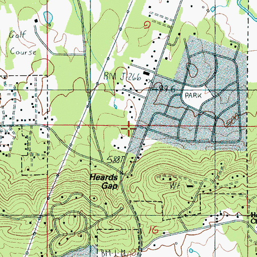 Topographic Map of Sylacauga Fire Department Station 2, AL
