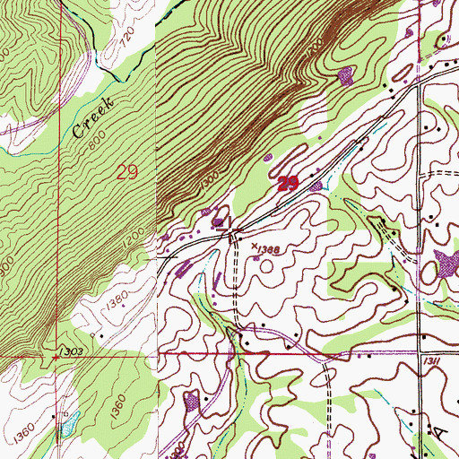 Topographic Map of Chandler Mountain Volunteer Fire Department, AL