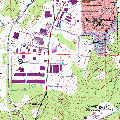 Topographic Map of Homewood Fire and Rescue Station 3, AL