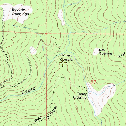 Topographic Map of Torrey Corrals, CA