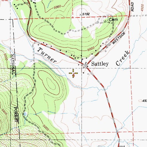 Topographic Map of Turner Canyon, CA