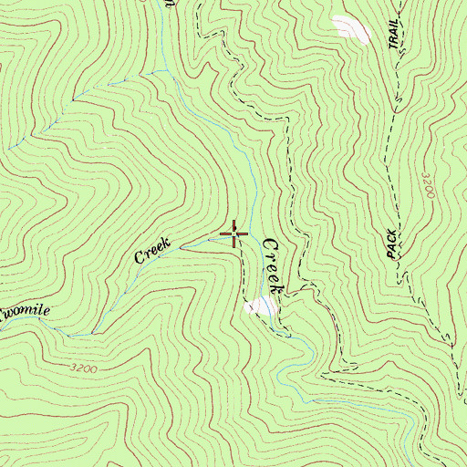 Topographic Map of Twomile Creek, CA