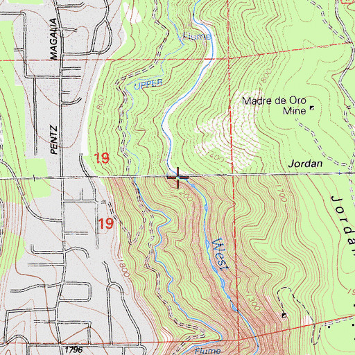 Topographic Map of Upper Miocene Canal, CA