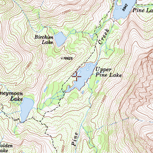 Topographic Map of Upper Pine Lake, CA