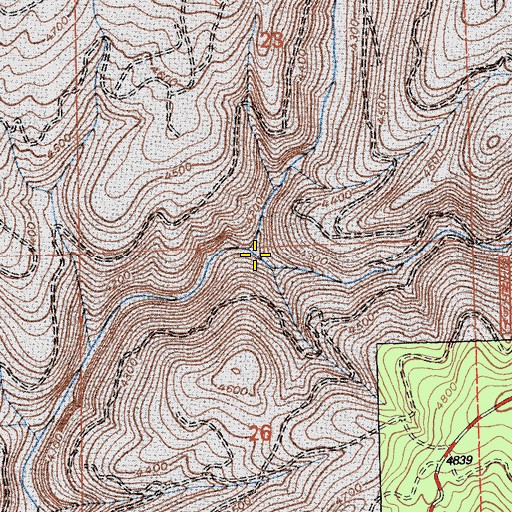 Topographic Map of Valley Creek, CA
