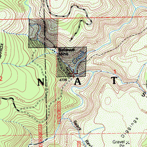 Topographic Map of Wallace Creek, CA