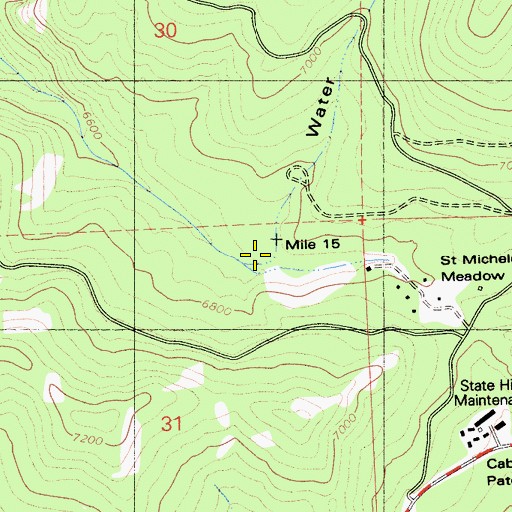 Topographic Map of Water Gulch, CA