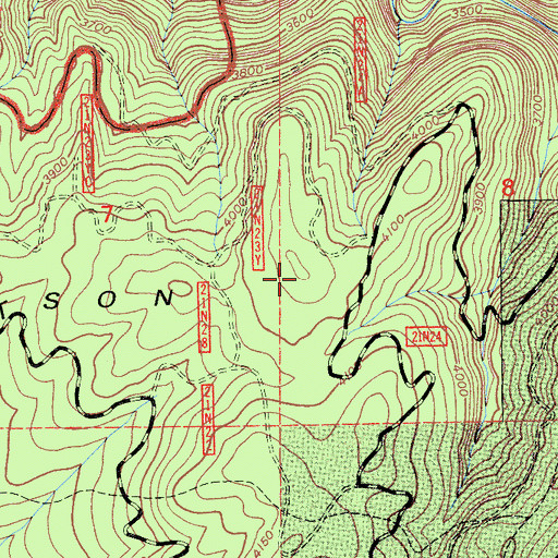Topographic Map of Watson Ridge, CA