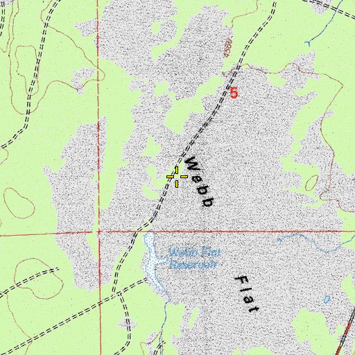 Topographic Map of Webb Flat, CA