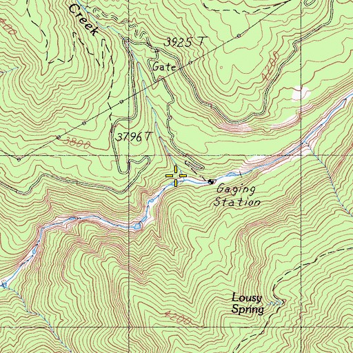 Topographic Map of Weir Creek, CA