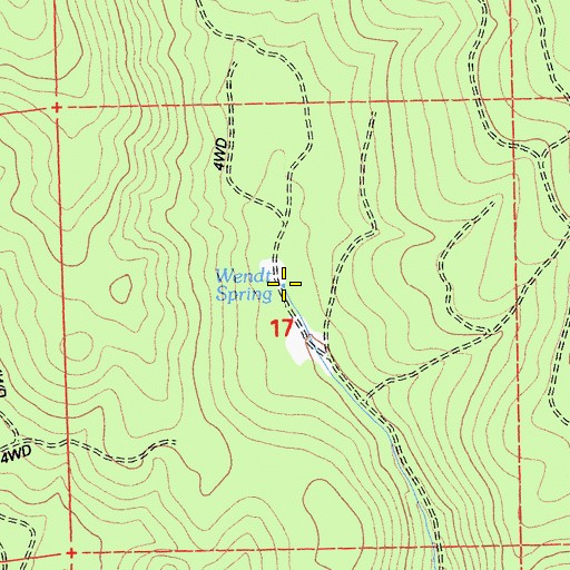 Topographic Map of Wendt Spring, CA