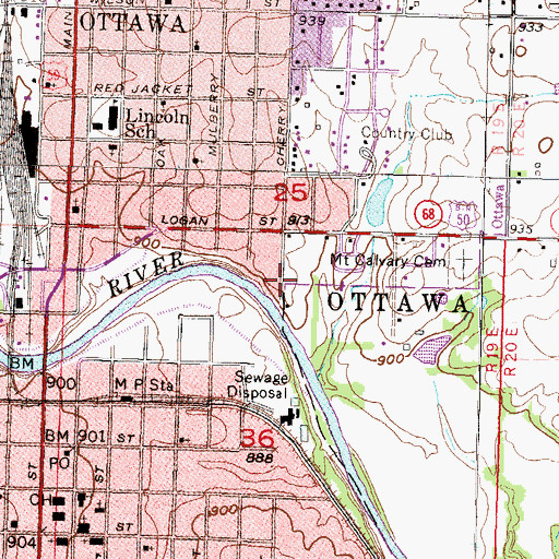 Topographic Map of Bible Baptist Church, KS