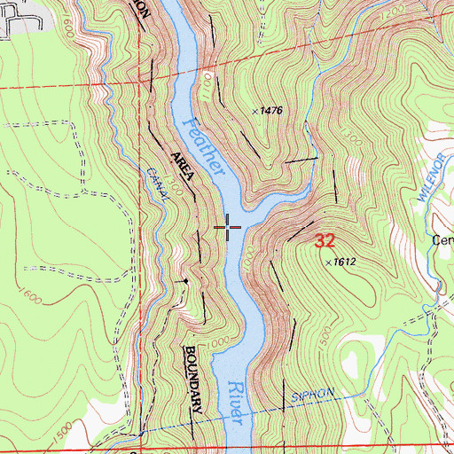 Topographic Map of West Branch Feather River, CA
