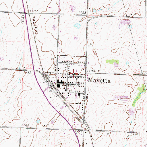 Topographic Map of Mayetta Christian Church, KS