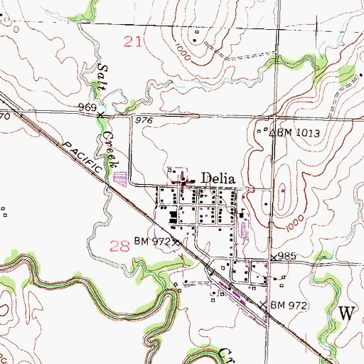 Topographic Map of Sacred Heart Catholic Church, KS