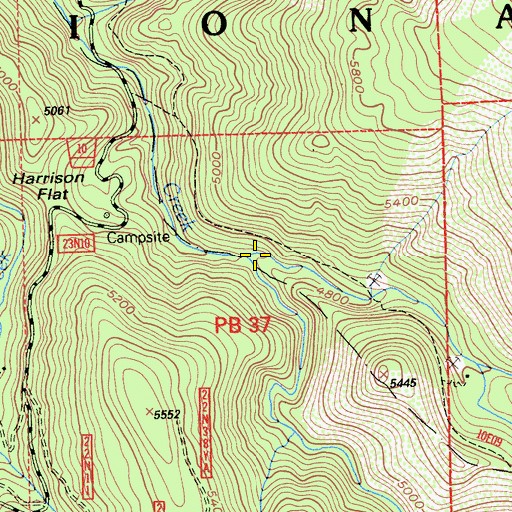 Topographic Map of West Branch Nelson Creek, CA