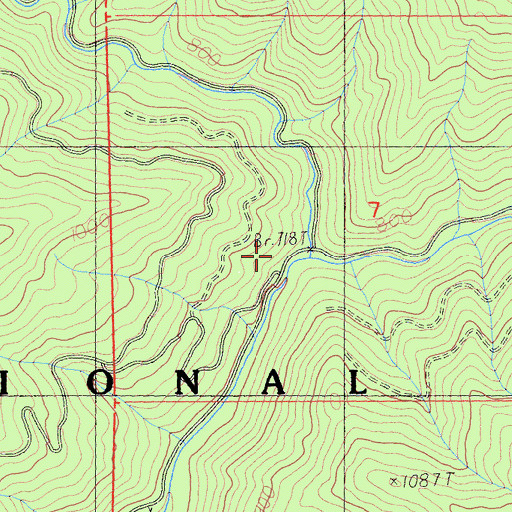 Topographic Map of West Fork Beaver Creek, CA