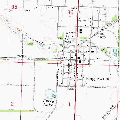 Topographic Map of Englewood Christian Church, KS