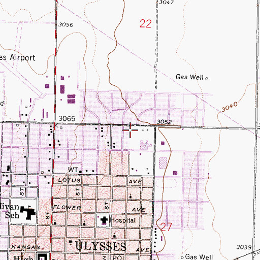 Topographic Map of Grace Lutheran Church, KS