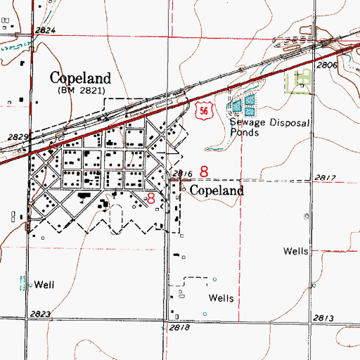 Topographic Map of Mennonite Evangelical Church, KS