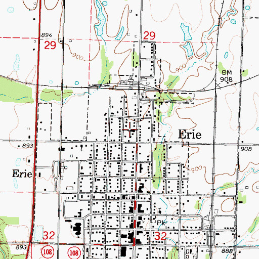 Topographic Map of Saint Ambrose Catholic Church, KS