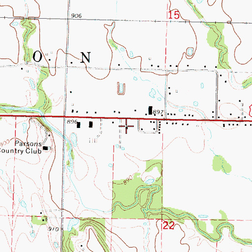 Topographic Map of Westside Christian Church, KS