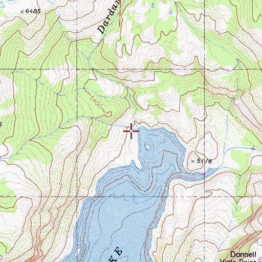 Topographic Map of Wheats Meadow Creek, CA
