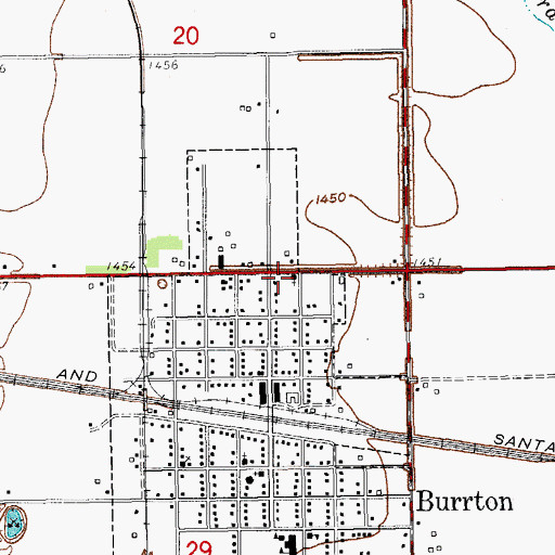 Topographic Map of Burrton Mennonite Church, KS