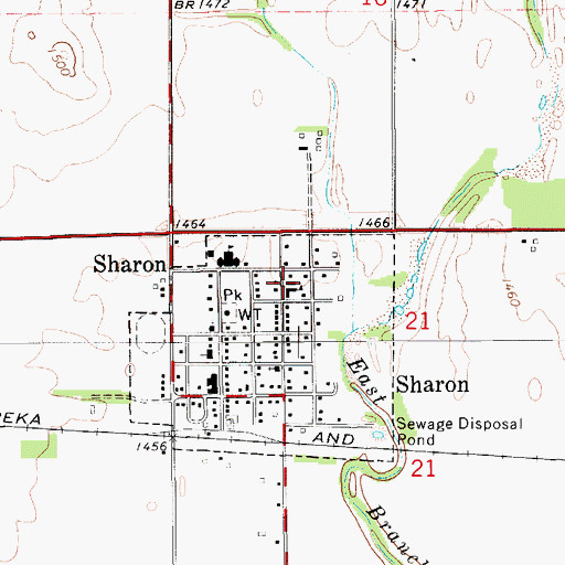 Topographic Map of Saint Boniface Catholic Church, KS