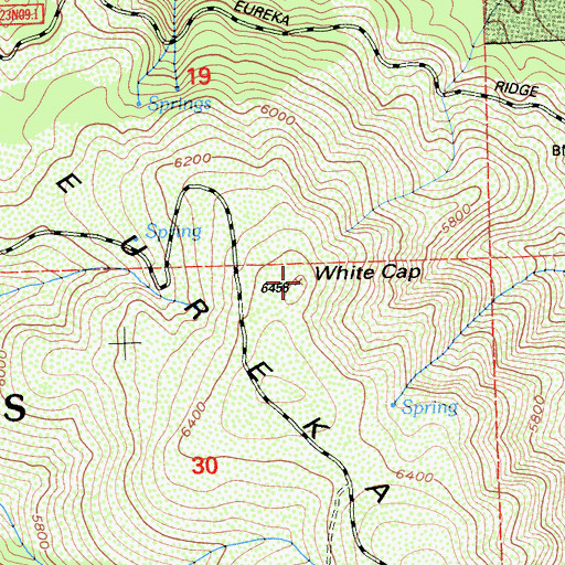 Topographic Map of White Cap, CA