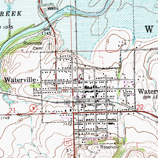 Topographic Map of Saint Mark Lutheran Church, KS