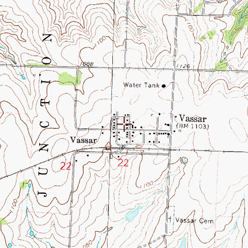 Topographic Map of Zion Lutheran Church, KS