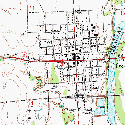 Topographic Map of Church of Christ, KS