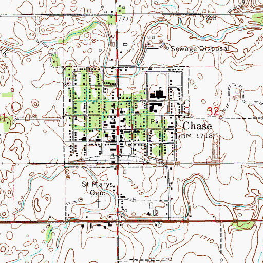 Topographic Map of Community Presbyterian Church, KS