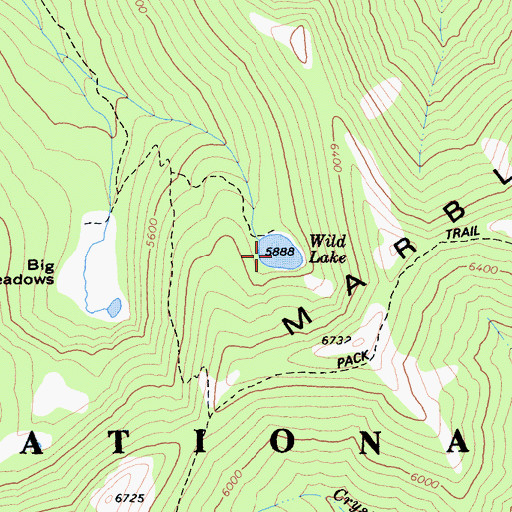 Topographic Map of Wild Lake, CA