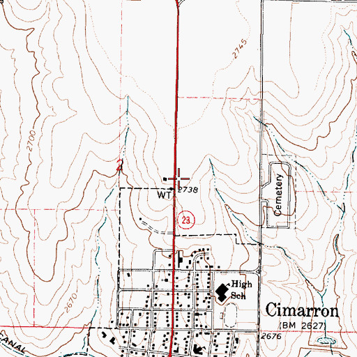 Topographic Map of Valleyview Bible Church, KS