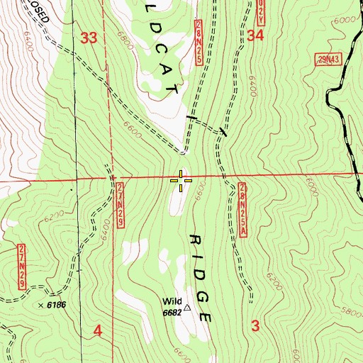 Topographic Map of Wildcat Ridge, CA