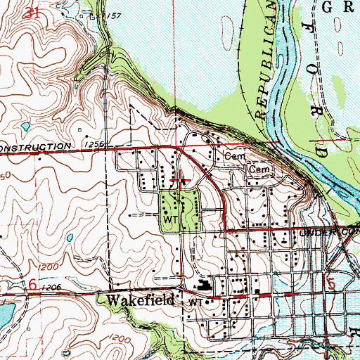 Topographic Map of Madura Congregational Church, KS