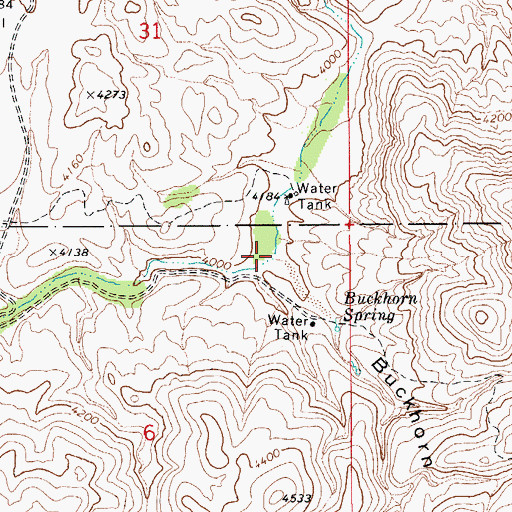 Topographic Map of Buckhorn Canyon, AZ