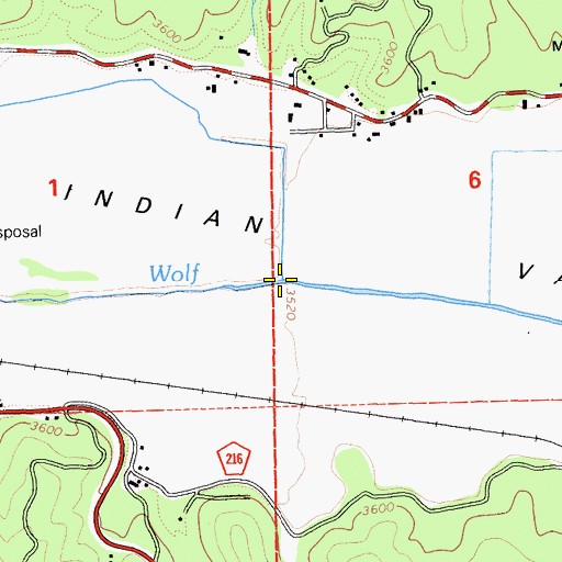Topographic Map of Williams Creek, CA
