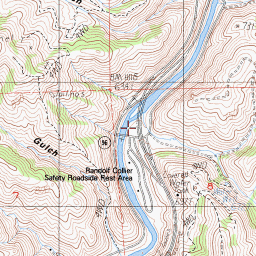 Topographic Map of Williams Creek, CA